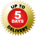 UP TO DELIVERY 5 DAYS