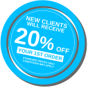 NEW CLIENTS will receive 20% OFF your 1st order Standard Prices Only Conditions may apply